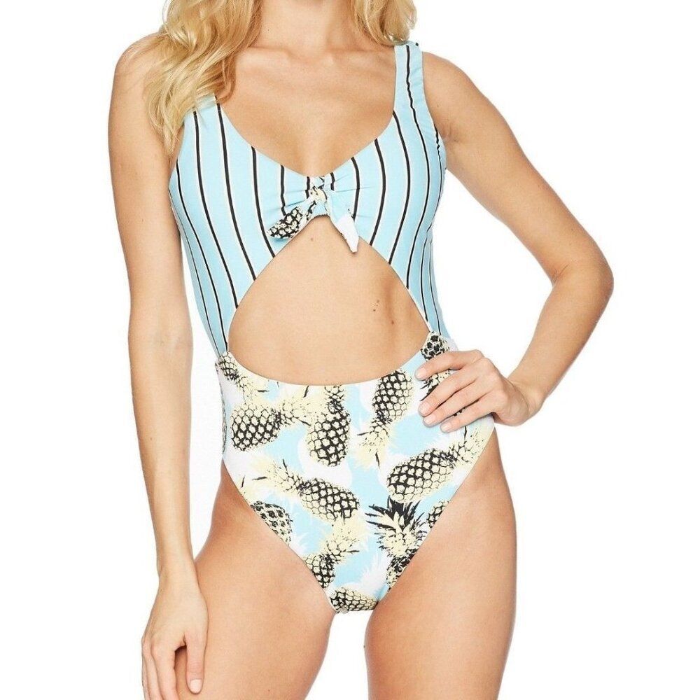 The Bikini Lab Medium pineapple one piece Monokini Swimsuit - New